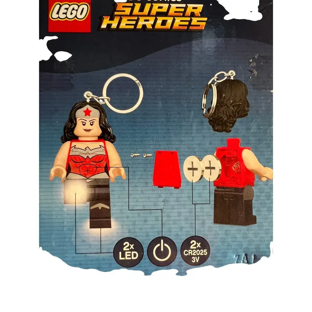 New Lego Wonder Woman Key Light LED Lite Keychain DC Comics Super Heroes
